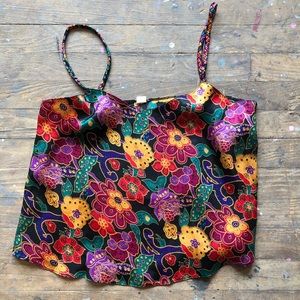 Vintage Floral Silk Cami Size L/XL